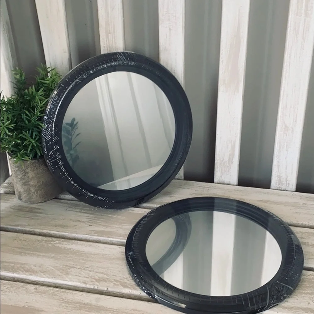 Round Shaped-Black Mirrors - 2pcs Set 🪞🆕🪞 9.625-inch each